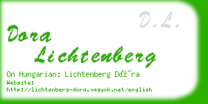 dora lichtenberg business card